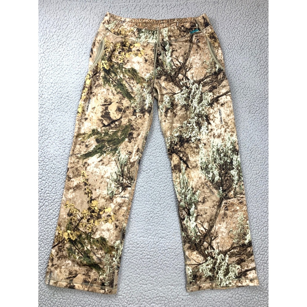 Cabelas‎ OutfitHer Women L Camo Zonz Western Fleece Lined Hunting Pants Layer